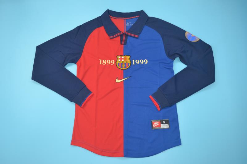 AAA Quality Barcelona 99/00 Home Long Soccer Jersey